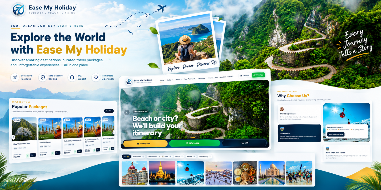 Ease My Holiday Trip Website